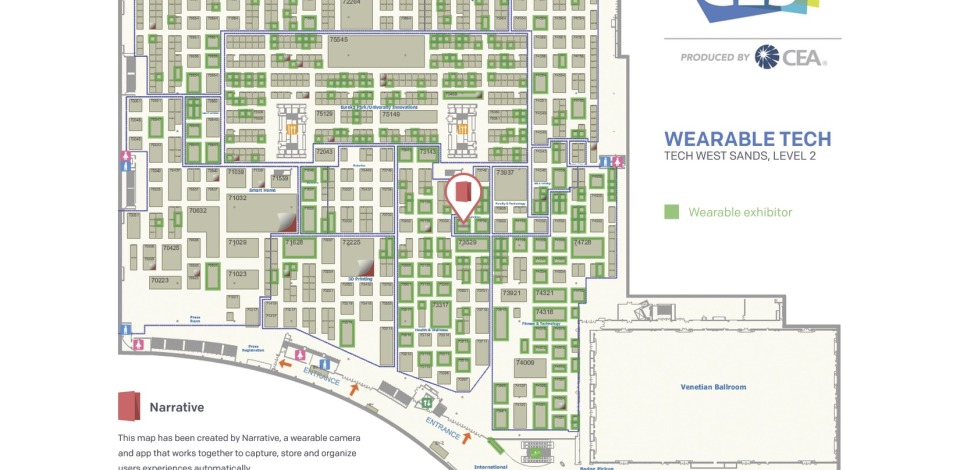 CES2015 Wearable Tech Map