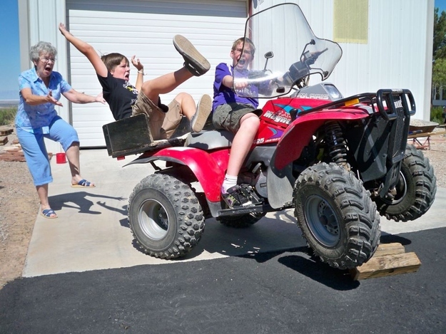 The perfectly timed ATV fall photo: