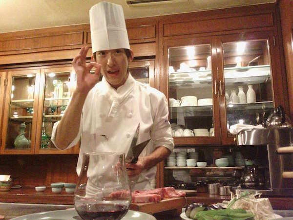 Kobe beef chef in Japan